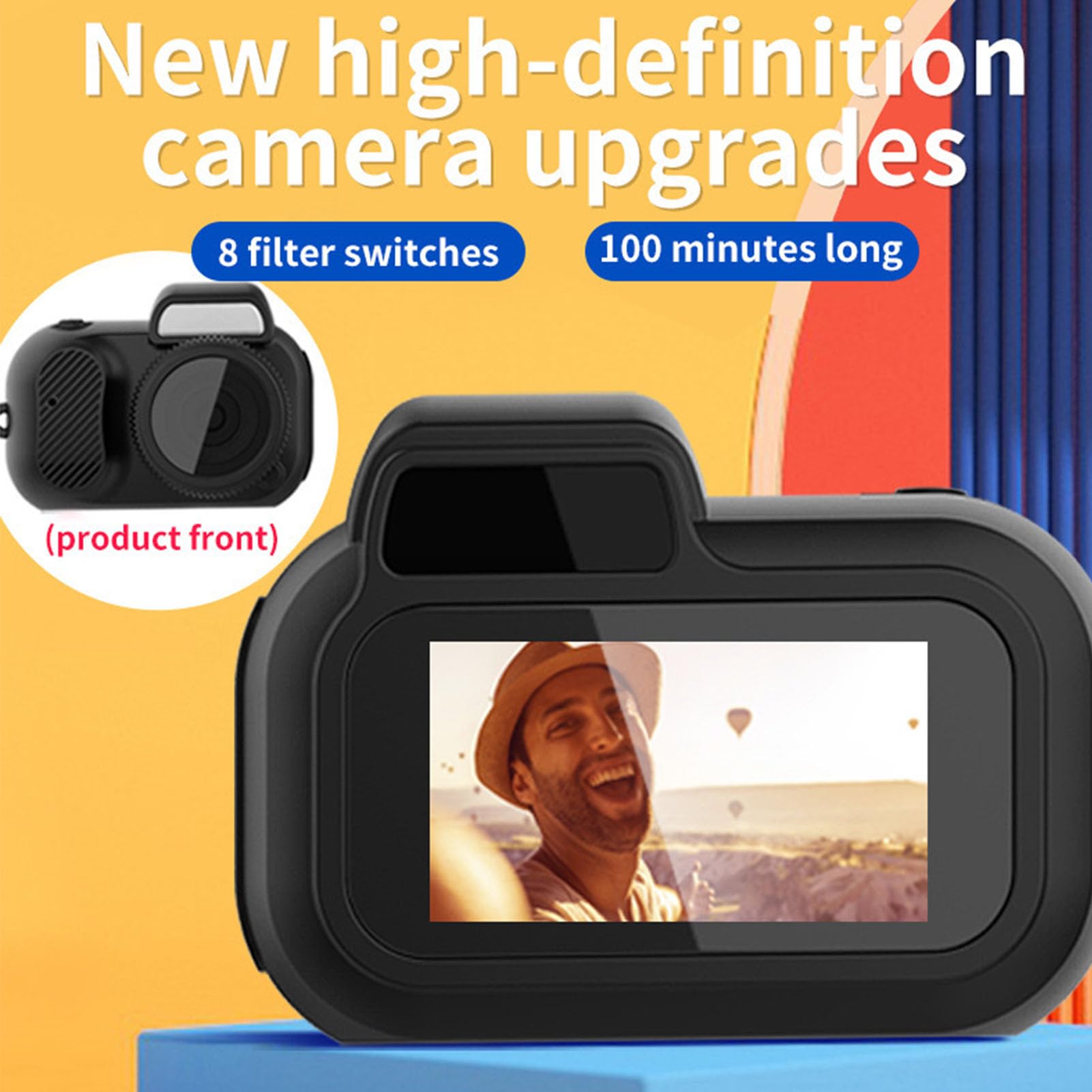 Mini Digital Camera 1080P HD 2MP Vlogging Camera with 160° Wide Angle Lens & Color Screen - Portable Travel Camera for Beginners | Perfect for YouTube, TikTok, Travel Vlogging & Everyday Photography