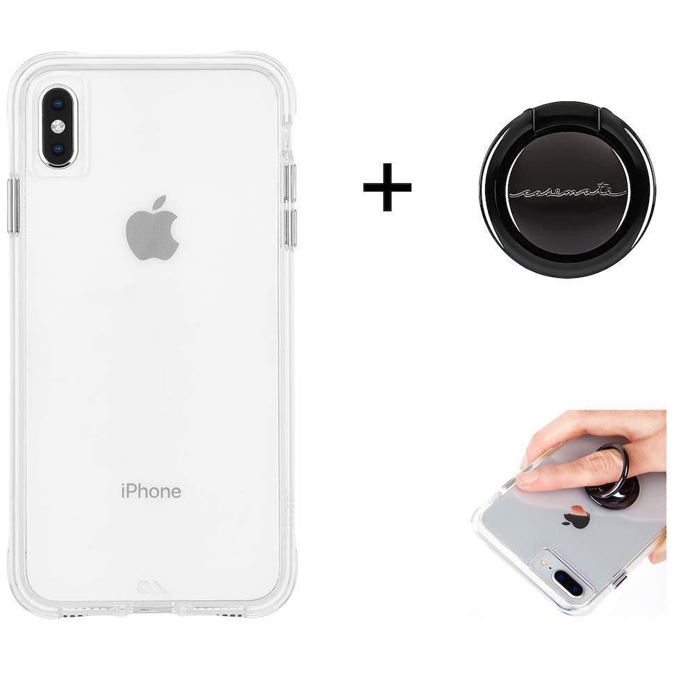 Case-Mate iPhone Xs Max Tough Case with Solid Black Ring - Clear Protective Cover for Apple iPhone 6.5