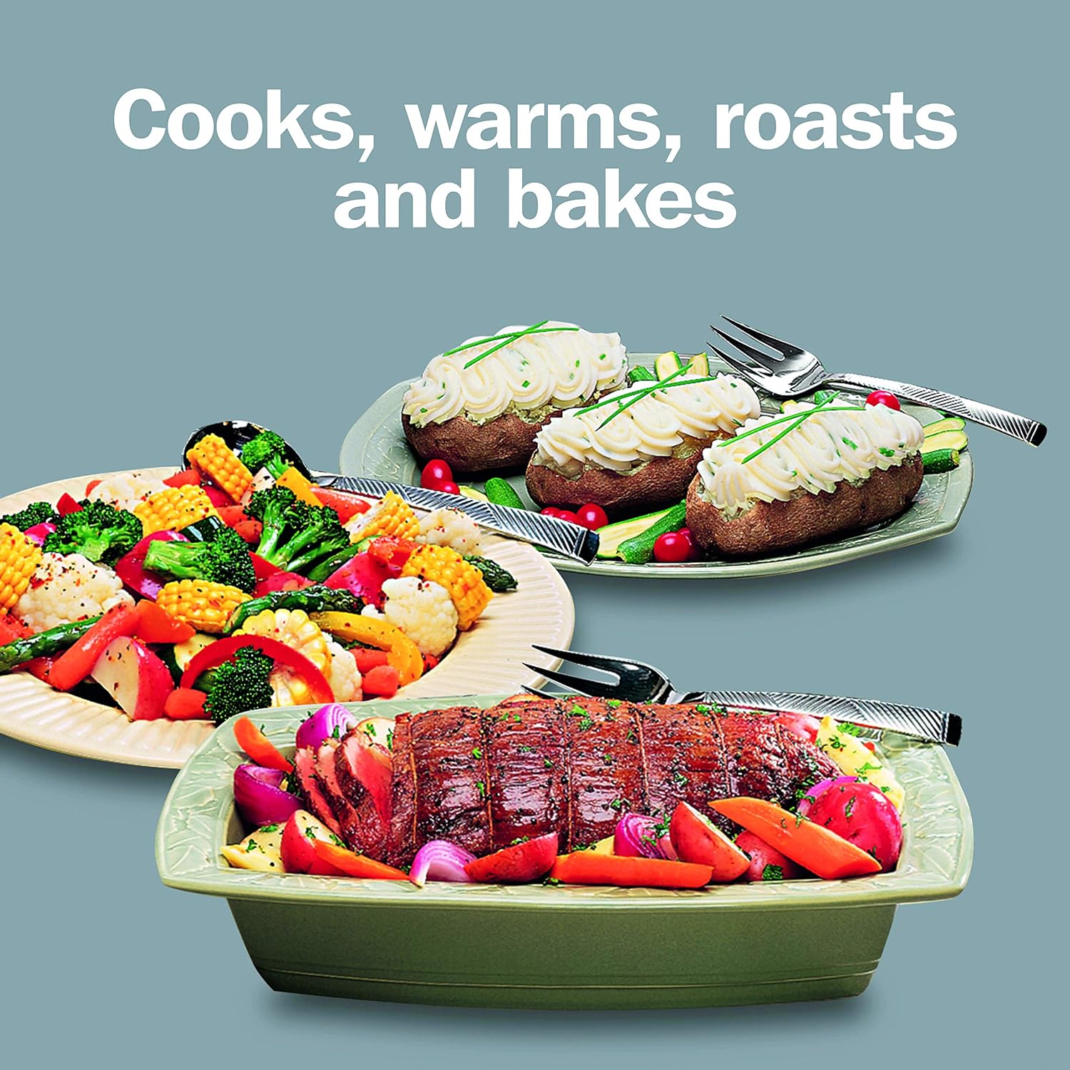 Hamilton Beach Proctor Silex 18 Qt Commercial Roaster Oven - 120V Electric Turkey Roaster for Large Meals, Holiday Cooking & Catering Events