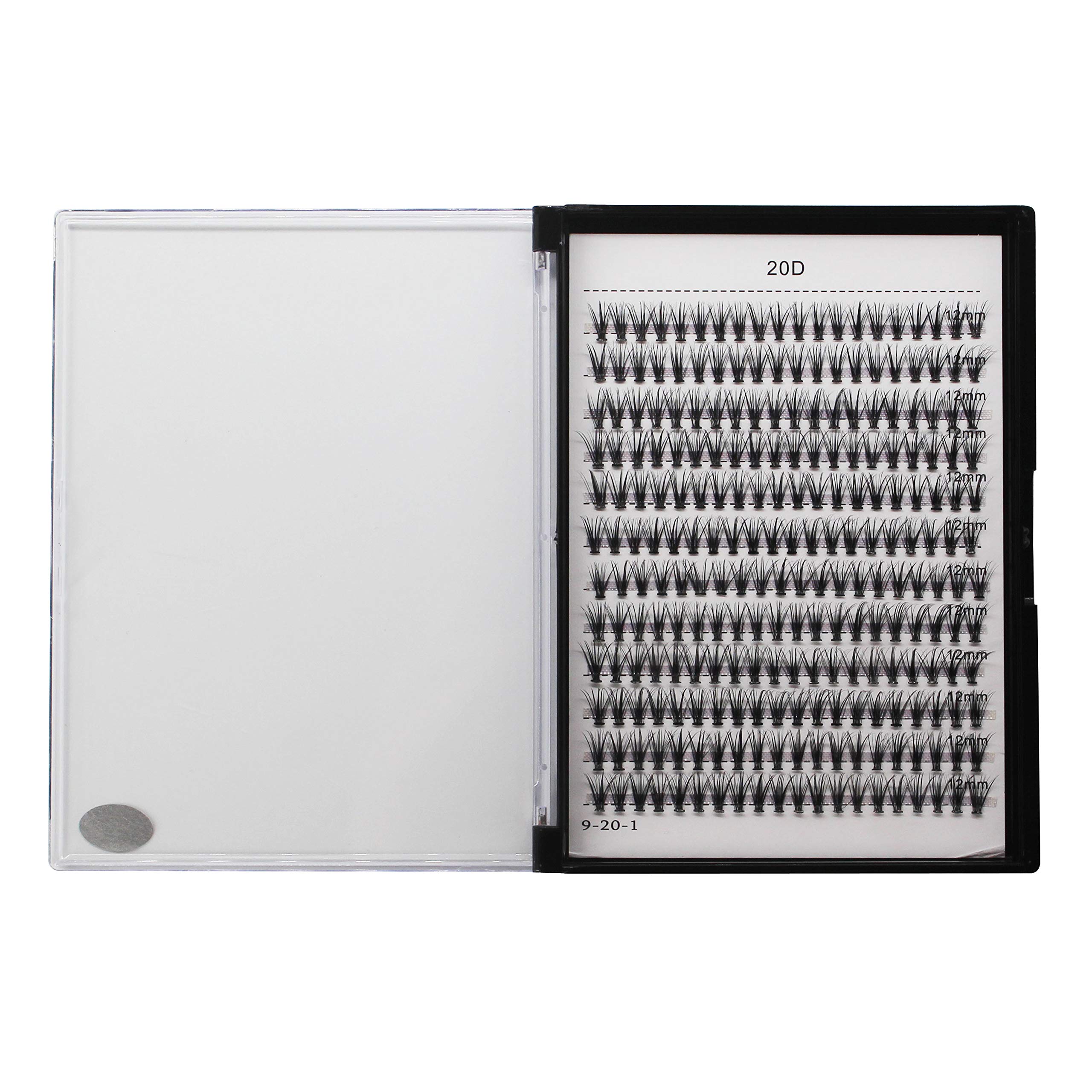 Bodermincer Black Cluster Lashes 240pcs - 20D/40D DIY Eyelash Extension Kit with D Curl Long Individual Lashes, Mixed Tray Faux Mink Lash Clusters (8-22mm, 20D-8mm) - Perfect for Salon, Home Use & Professional Makeup Artists