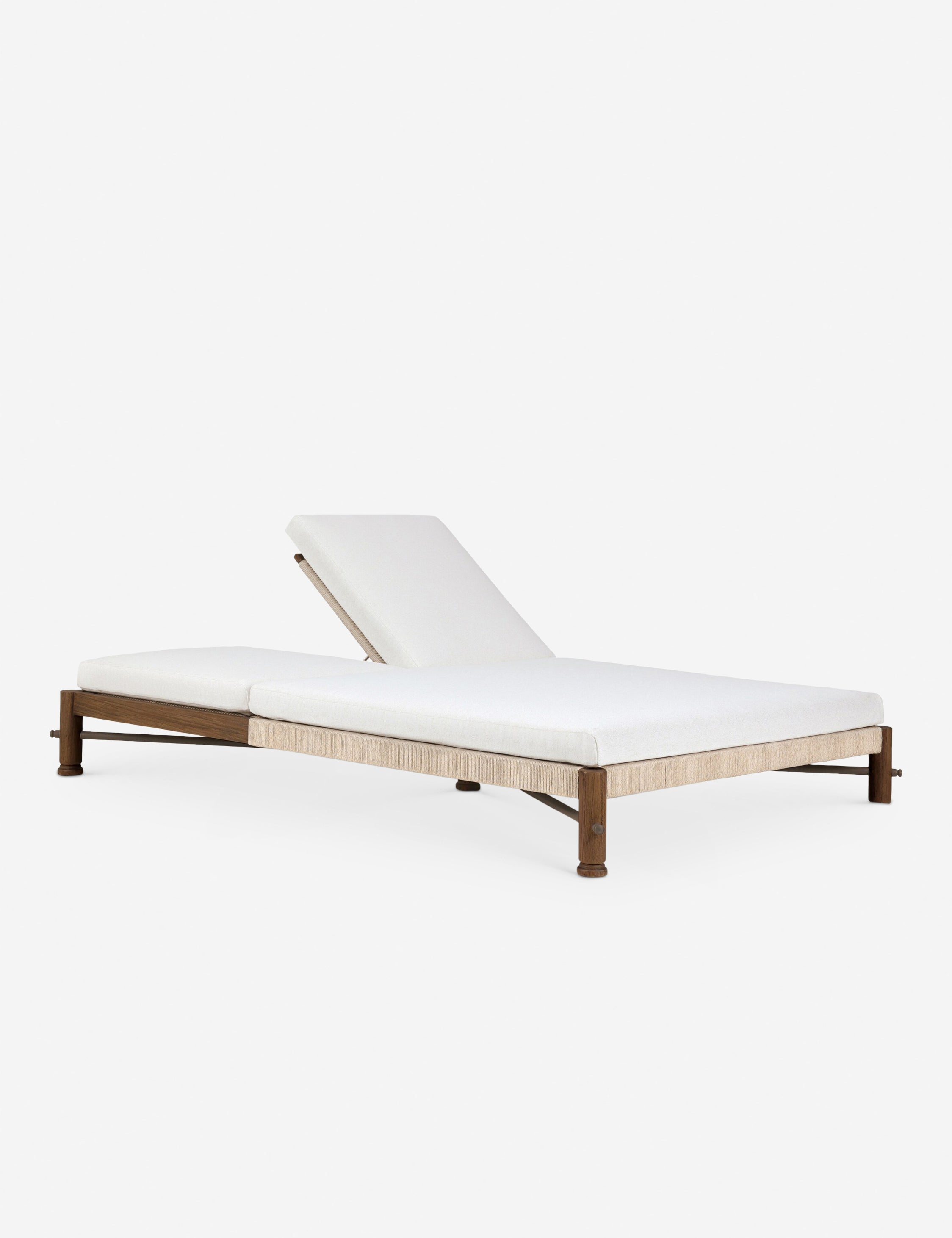 Finnegan Indoor/Outdoor Double Chaise Lounge by Amber Lewis x Four Hands - Perfect for Patio, Poolside & Sunroom Relaxation