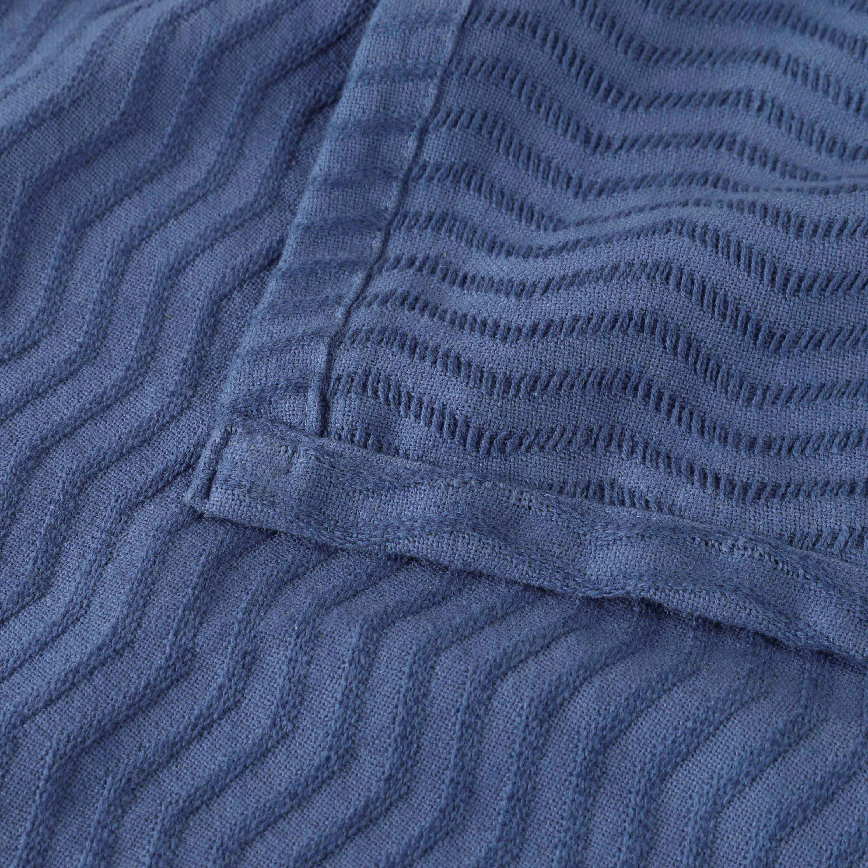Jena Cotton Textured Chevron Lightweight Woven Blanket - Soft & Breathable Throw for Sofa, Bed & Outdoor Use - Cozy Home Decor & Picnic Essential