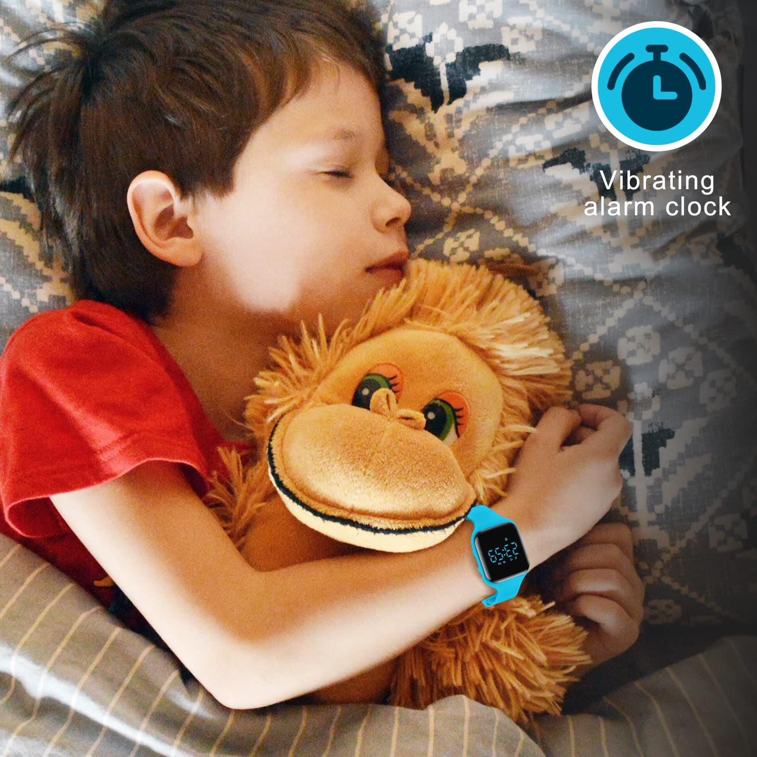 Digital Kids Watch for Boys & Girls Ages 5-12 - Waterproof Fitness Tracker with Alarm, Stopwatch & Step Counter - No App Needed - Perfect Sports Watch Gift for Children & Teens - Ideal for School, Sports & Outdoor Activities