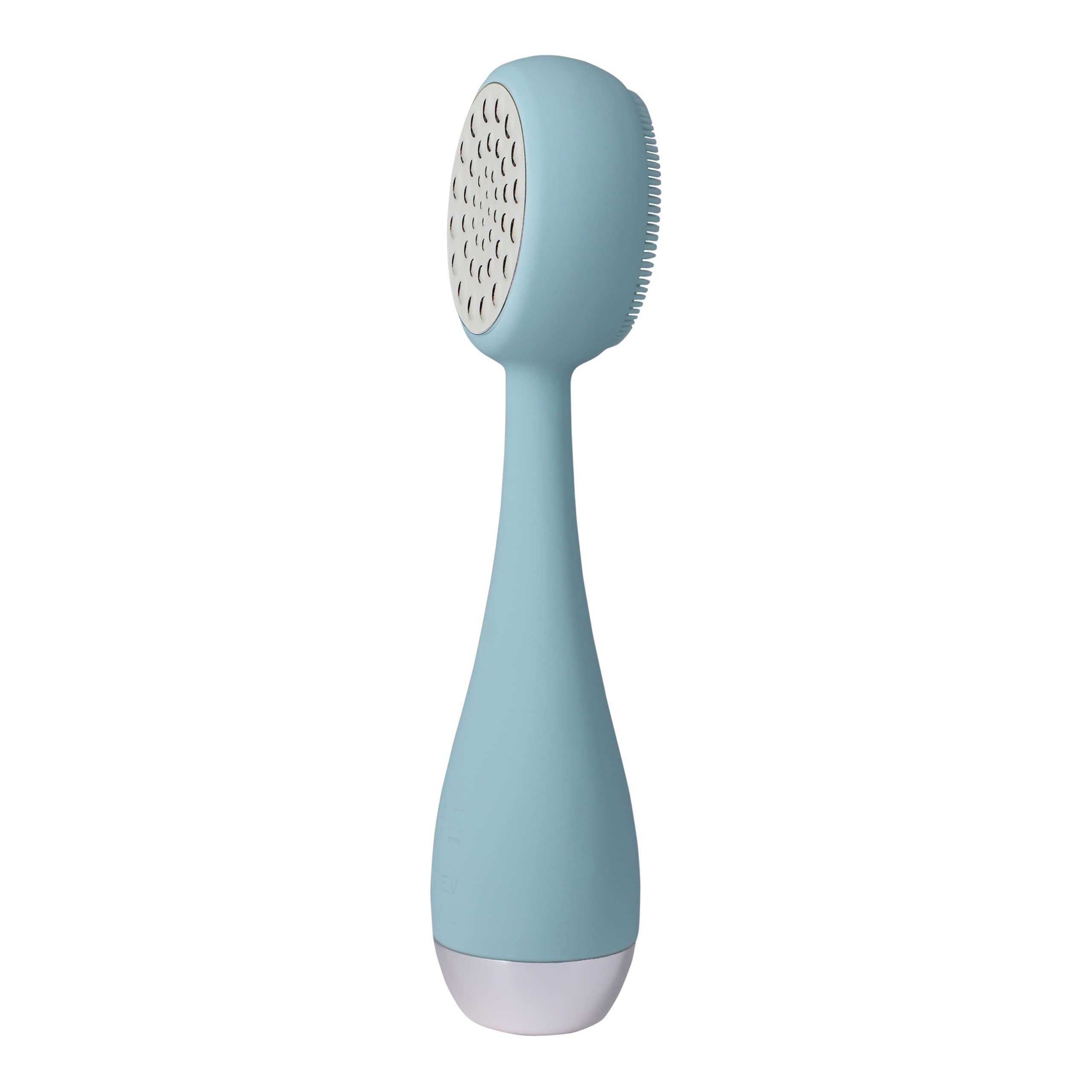 PMD Beauty Clean Pro Silver - Smart Facial Cleansing Device with Silicone Brush & Pure Silver Technology | Anti-Aging Massager for Clear Pores & Blackheads | Waterproof SonicGlow Vibration | Perfect for Daily Skincare & Travel Use