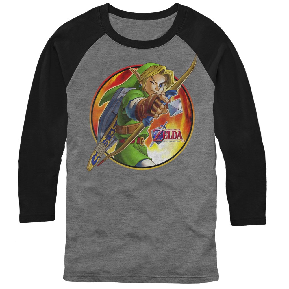 Nintendo Men's Archer Link T-Shirt - Official Legend of Zelda Video Game Merchandise - Perfect for Cosplay, Gaming Events & Fan Gifts