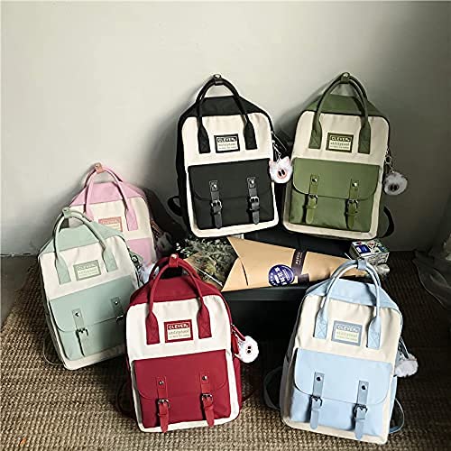 GGOOB Cute Kawaii Aesthetic Backpack for School - Lightweight Laptop Backpack with Multiple Pockets, Trendy Green College Backpack for Girls & Teens | Perfect for School, Travel & Daily Use