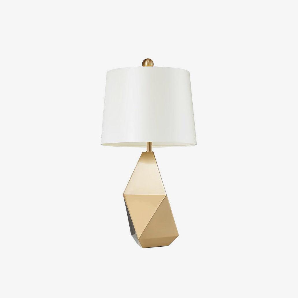 Modern Faceted Glass Table Lamp - Elegant Home & Office Lighting for Living Room, Bedroom, or Study Desk