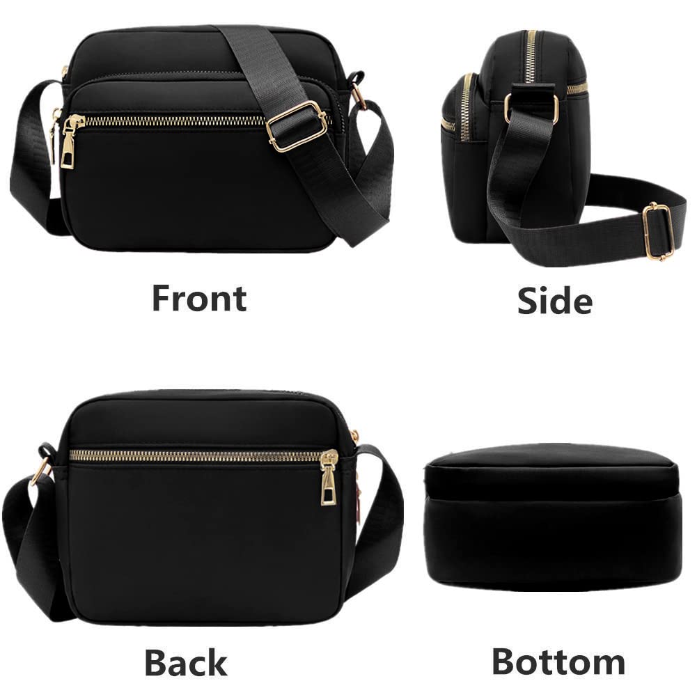 Lightweight Nylon Crossbody Bags for Women - Waterproof Shoulder Messenger Purse with Multiple Pockets | Perfect for Travel, Shopping & Everyday Use