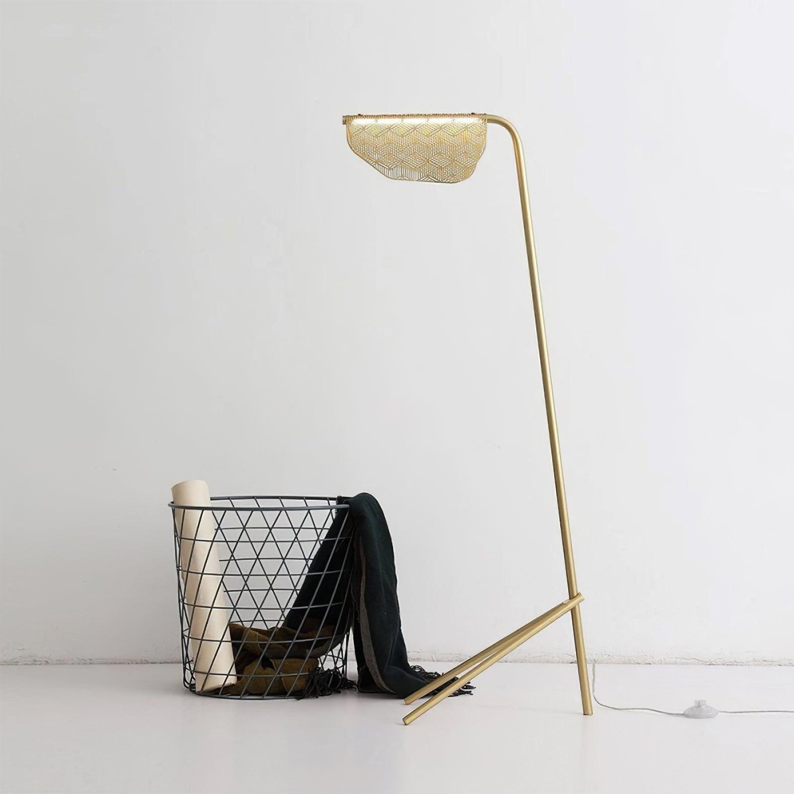 Modern Mediterranean Floor Lamp - Adjustable Height, Rustic Wood & Woven Rattan Design for Living Room, Bedroom, or Office - Perfect Ambient Lighting for Cozy Nights & Relaxing Spaces