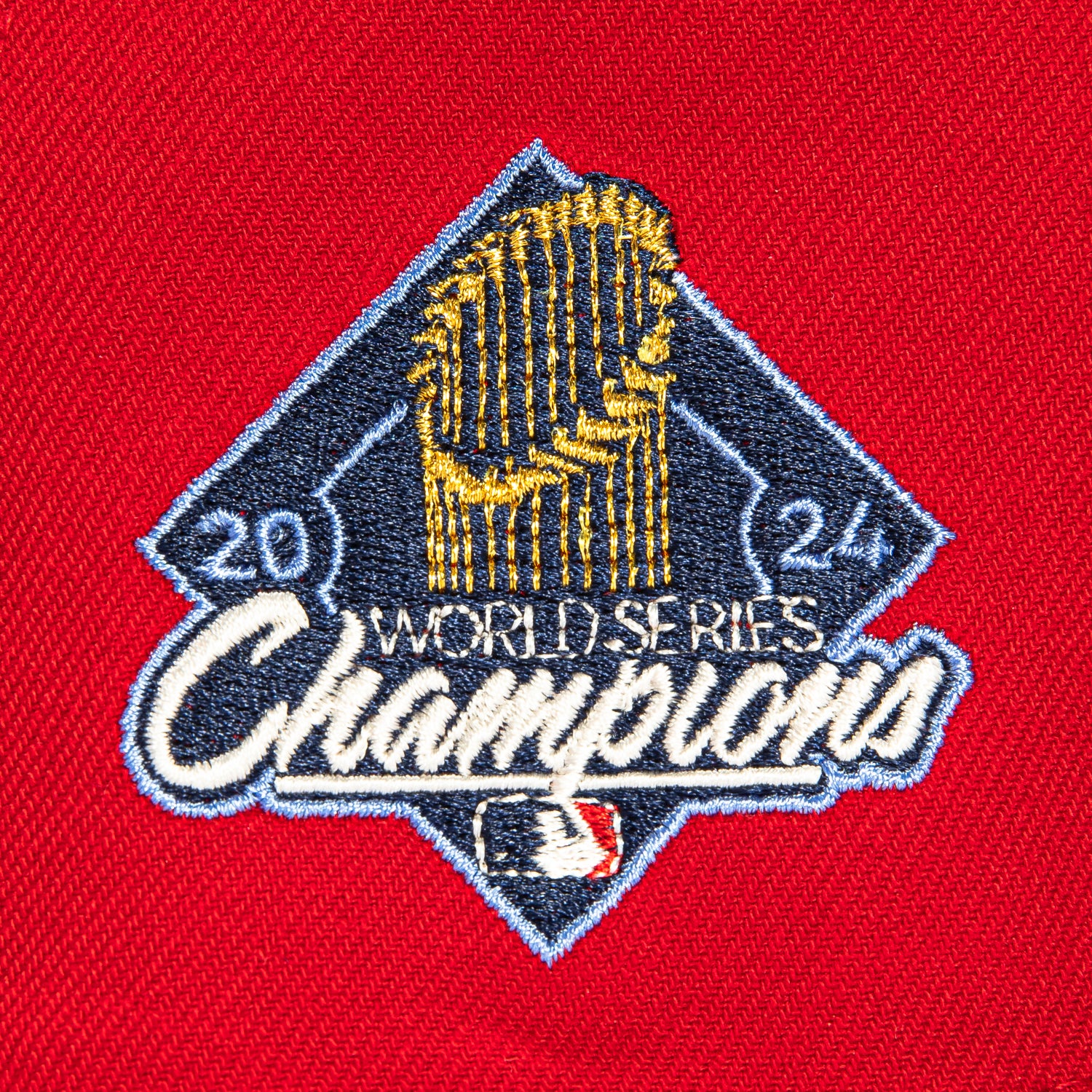 New Era 59Fifty Los Angeles Dodgers 2024 World Series Champions Patch Snapback Hat - Red & White - Official MLB Baseball Cap for Men & Women - Perfect for Games, Fan Gear & Streetwear Fashion