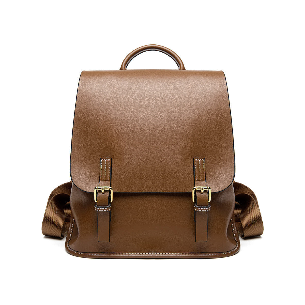 Premium Genuine Leather Backpack for Men & Women - Stylish & Durable Simple Leather Backpack for Work, Travel & Everyday Use