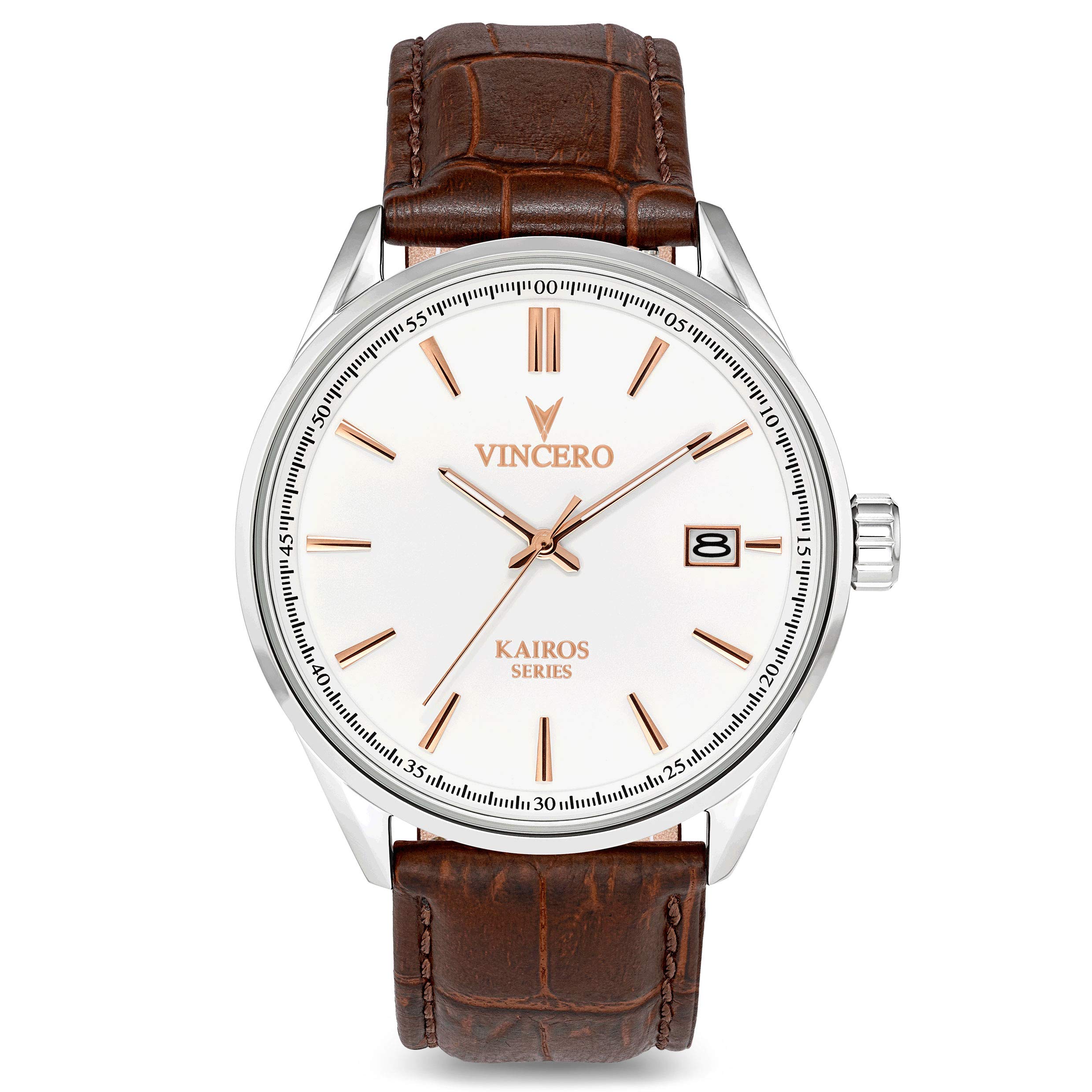 Vincero Kairos Luxury Men's Watch - 42mm Analog Stainless Steel Watch with Japanese Quartz Movement - Perfect for Business, Formal Events & Everyday Wear