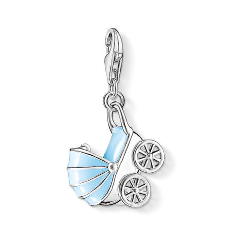 Stylish Enameled Stroller Charm for Baby Carriages - Perfect for Newborns, Toddlers & Parenting Gifts | Nursery Decor, Baby Shower Present, Stroller Accessories
