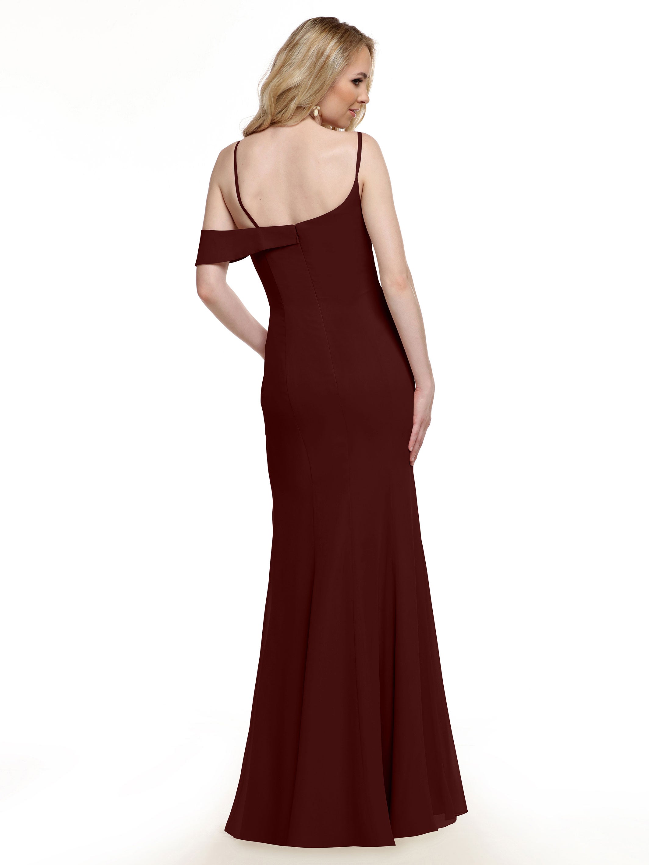 Elegant One Shoulder Fit and Flare Chiffon Bridesmaid Dress - Perfect for Weddings, Prom, and Formal Events