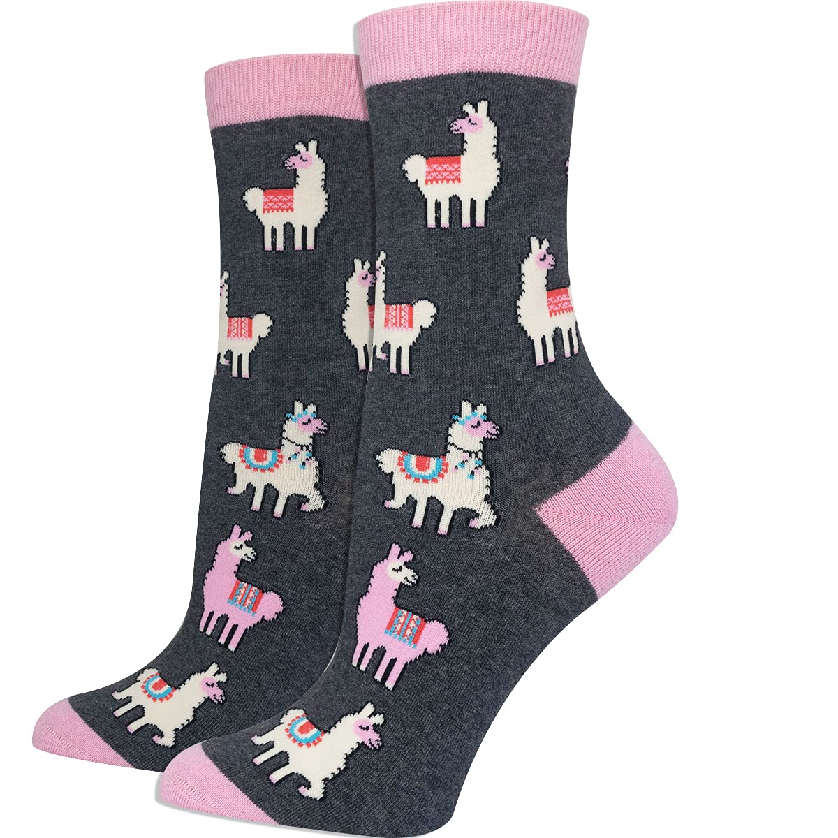 Premium Women's Comfort Llama Socks - Soft & Warm Alpaca Wool Blend for Size 4-10 | Cozy Homewear, Winter Gifts & Holiday Stocking Stuffers