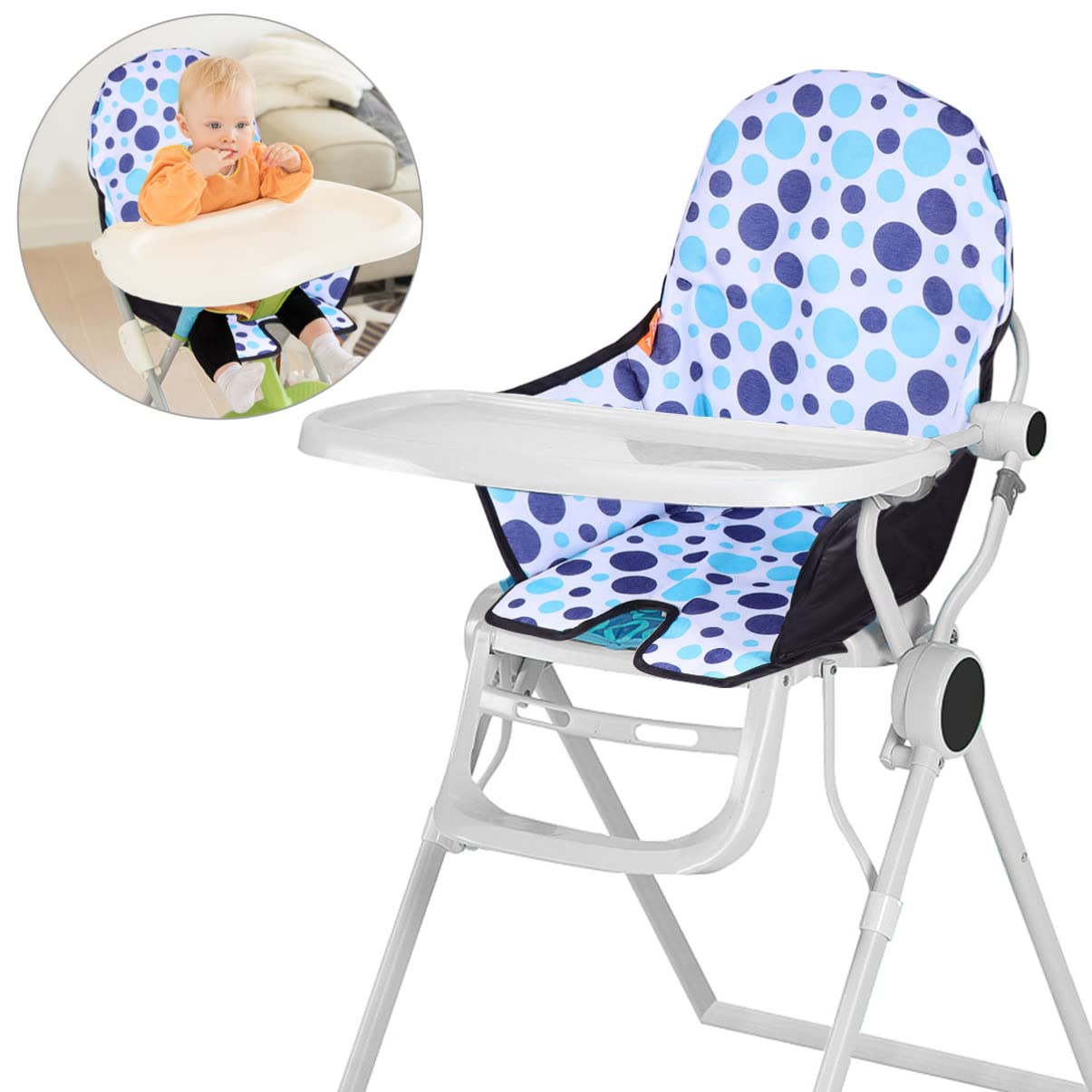 **Toddmomy Baby High Chair Cover - Washable & Breathable Dining Chair Cushion for Infants - 1PC Comfort Seat Pad for High Chairs, Booster Seats & Maternal Stores - Perfect for Home, Restaurants & Daycares**