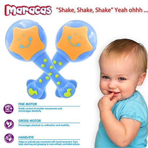 ISEE Baby Musical Toys for Toddlers - Educational Learning Instruments Set with Drums & Percussion for Boys & Girls (Blue) | Perfect for Preschool Playtime, Early Childhood Development & Sensory Exploration