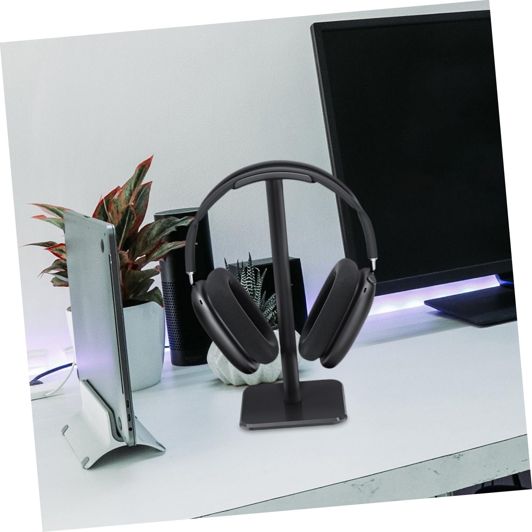 Premium Aluminum Headphone Stand for Wired Headphones - Universal Detachable Display Holder for Gaming, Office & Home Use