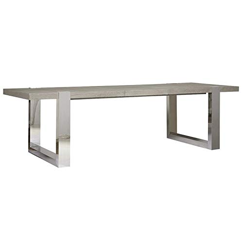 Desmond Extendable Dining Table - Gray & Silver Finish | Expandable Modern Dining Room Table for Small Spaces | Perfect for Family Dinners & Entertaining Guests