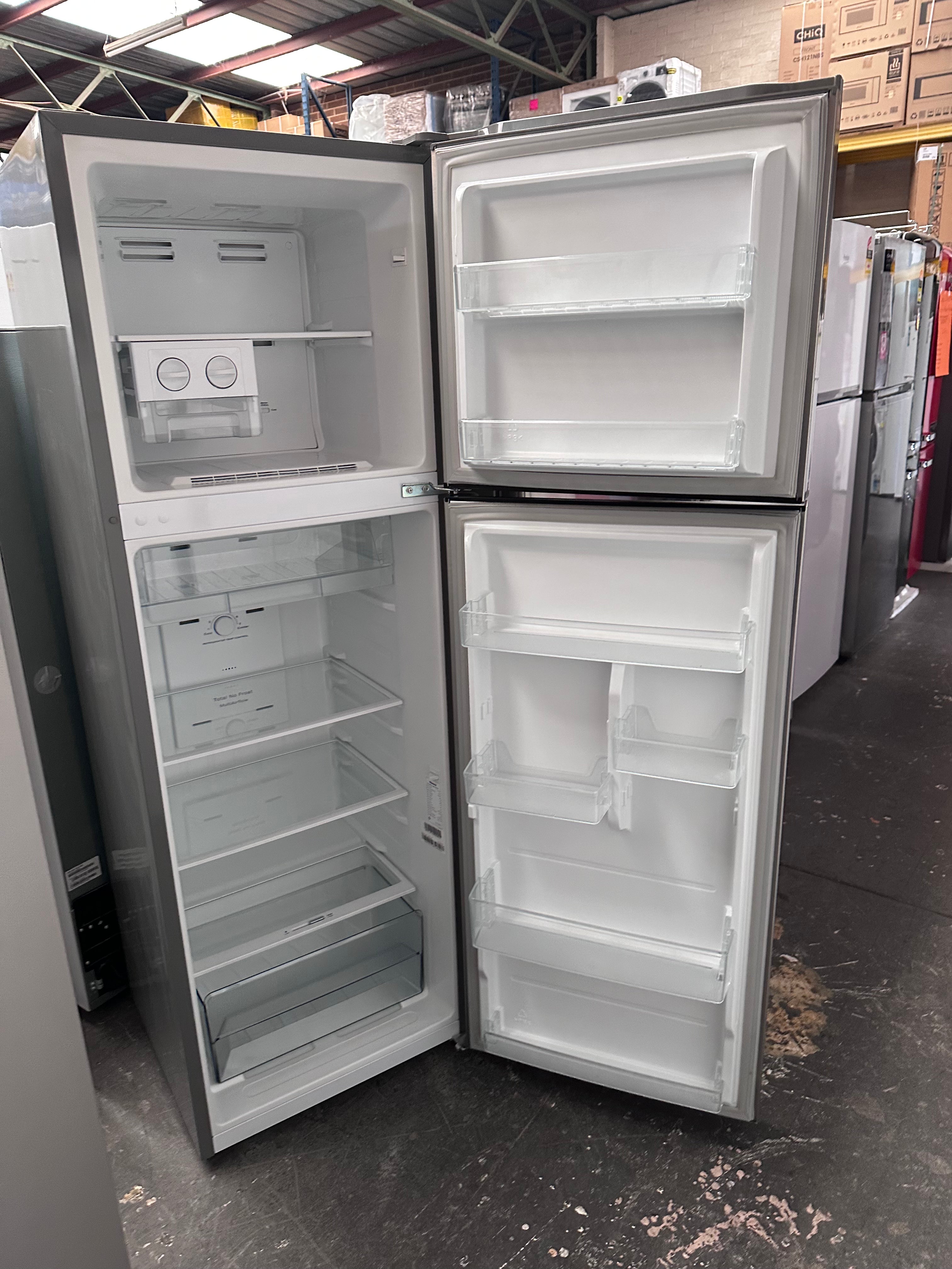 Hisense 272L Top Mount Refrigerator - Stainless Steel Energy Efficient Fridge [Certified Refurbished] for Kitchen, Apartment & Small Spaces