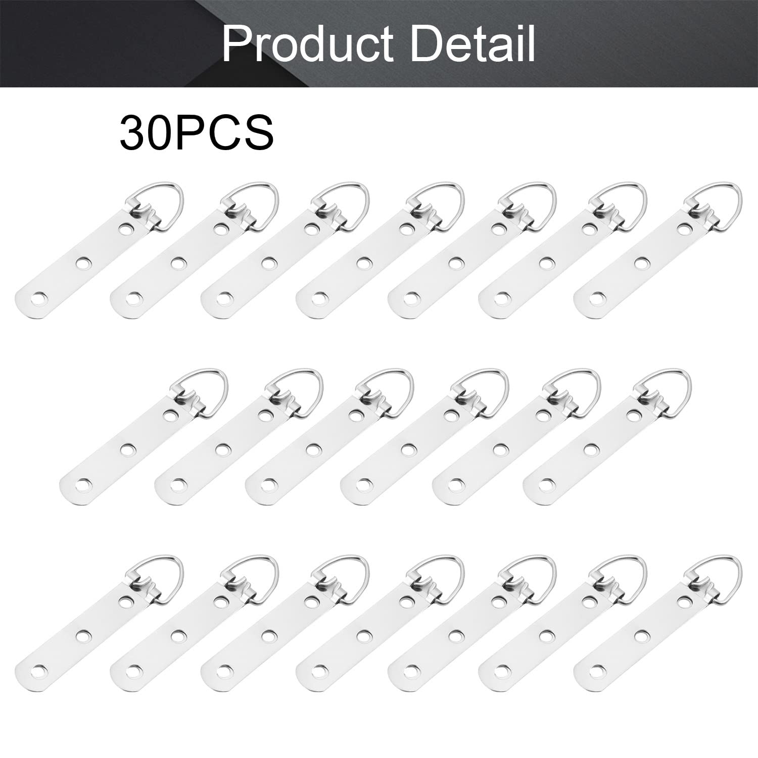 MroMax 30PCS Silver Picture Frame Hooks 3.46