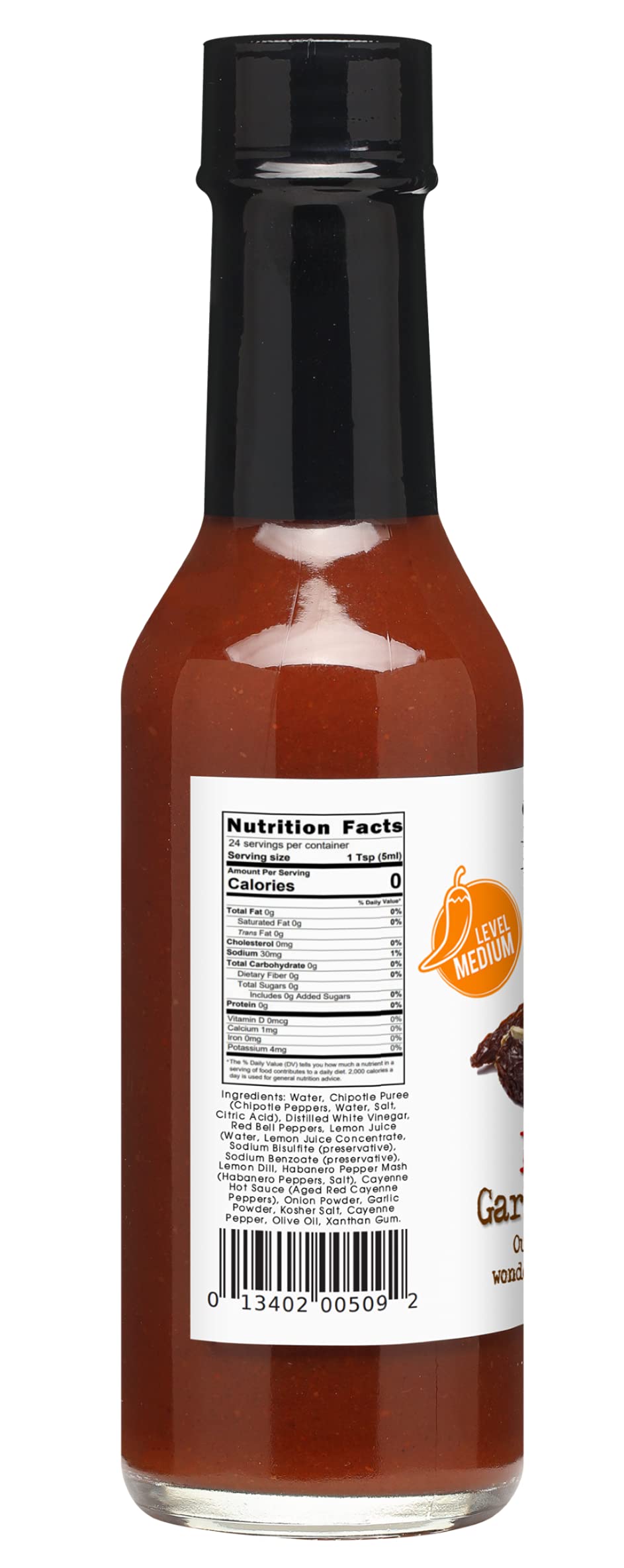 Garlic & Chipotle Hot Sauce - 5 oz Bottle | Spicy Flavor for Tacos, Wings & BBQ | Premium Gourmet Hot Sauce for Cooking & Grilling