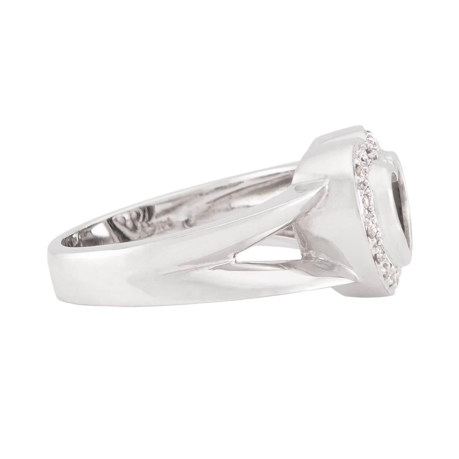 14K Gold Happy Diamond Heart Ring for Women - Elegant Valentine's Day Gift, Anniversary Jewelry, Romantic Proposal Present - Perfect for Weddings, Date Nights & Special Occasions