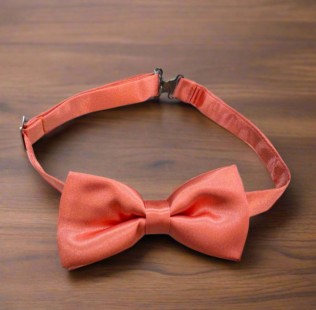 Elegant Coral Satin Bow Tie for Men - Perfect for Weddings, Prom, Formal Events & Special Occasions