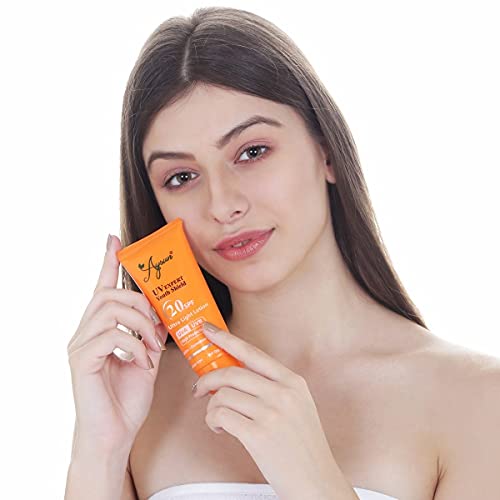 Aysun SPF20 Ultra Light Face Lotion with Hyaluronic Acid & Niacinamide - Brightening, Oil-Free Moisturizer for Normal, Oily & Dry Skin - Water & Sweat Resistant, No White Cast - 100Gm - Perfect for Daily Sun Protection & Skincare Routine