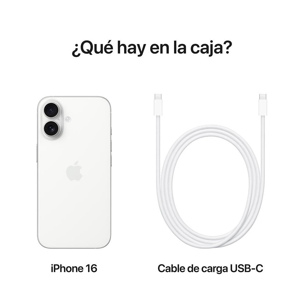 iPhone 16 512GB Unlocked Smartphone - White | Latest Apple iOS | Fast A18 Chip | Dual Camera | Perfect for Travel, Work & Entertainment