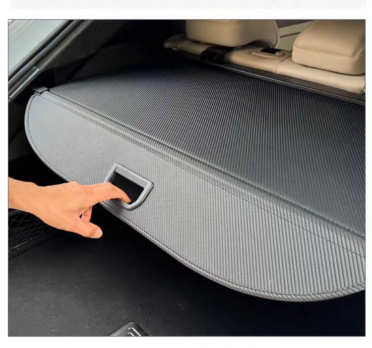Retractable Cargo Cover for 2019-2023 Lincoln Nautilus & 2016-2018 MKX - Car Trunk Privacy Screen, Luggage Storage Tonneau Shade (Carbon Fiber Style) - Perfect for Road Trips, Grocery Hauling & Vehicle Security