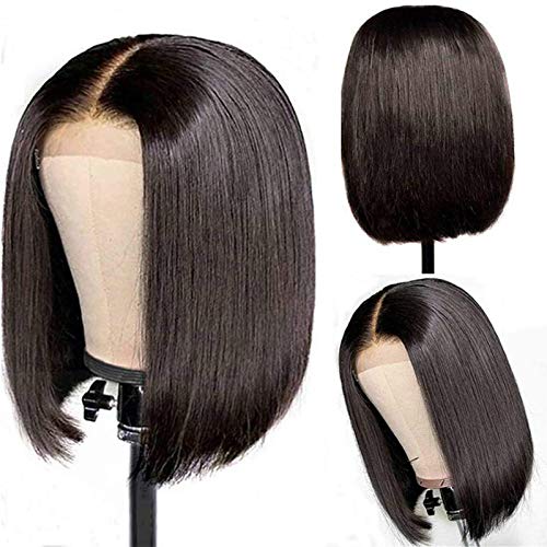 12.5 Inch Natural Straight Synthetic Hair Wig for Women - Soft Sponge Hair for Short Girl Party & Cosplay | Perfect for Halloween, Costume Events & Daily Fashion