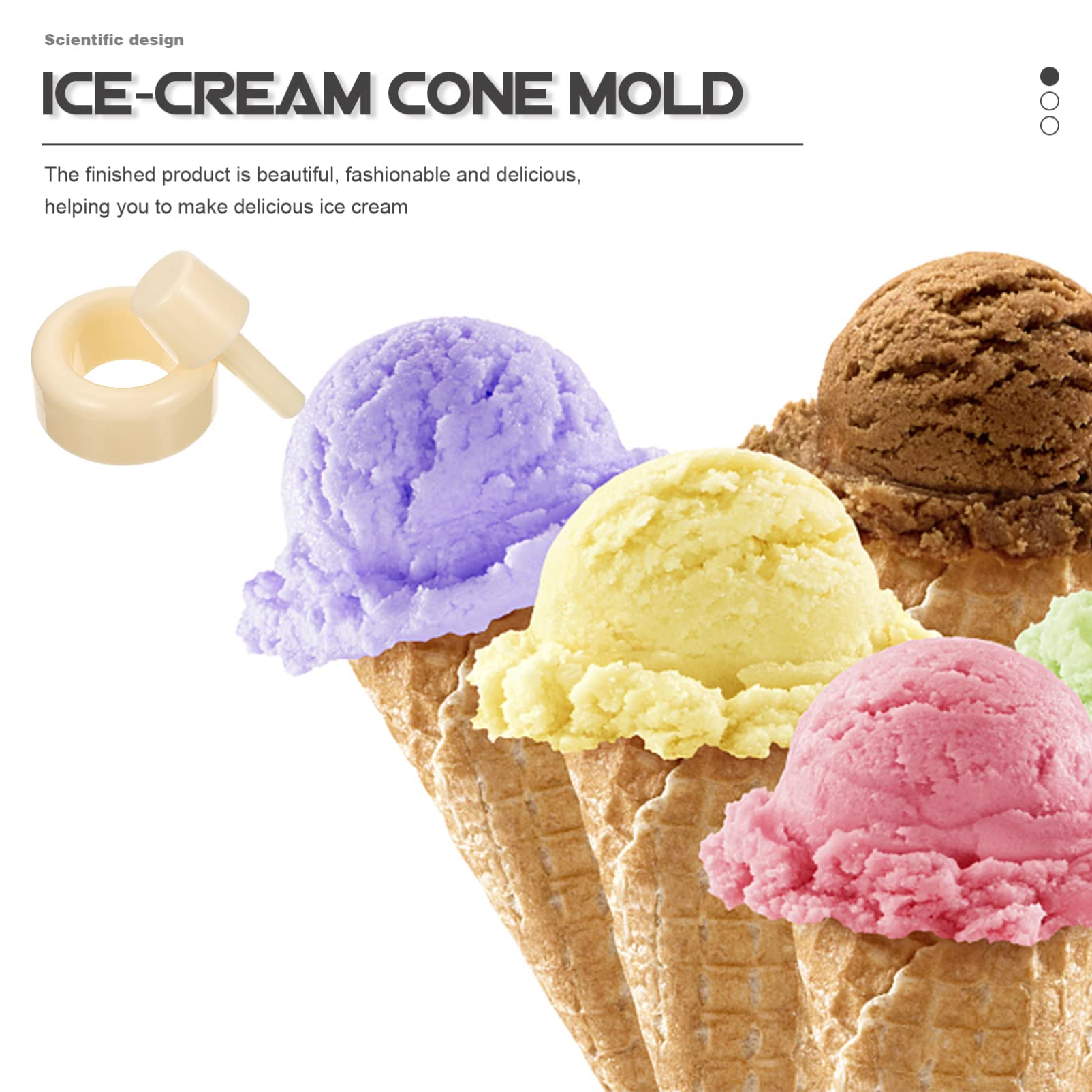 Professional DIY Ice Cream Cone Mold & Waffle Cone Maker Set - Dessert Shop Supplies for Homemade Ice Cream Cones | Perfect for Home Kitchens, Ice Cream Shops & Party Treats