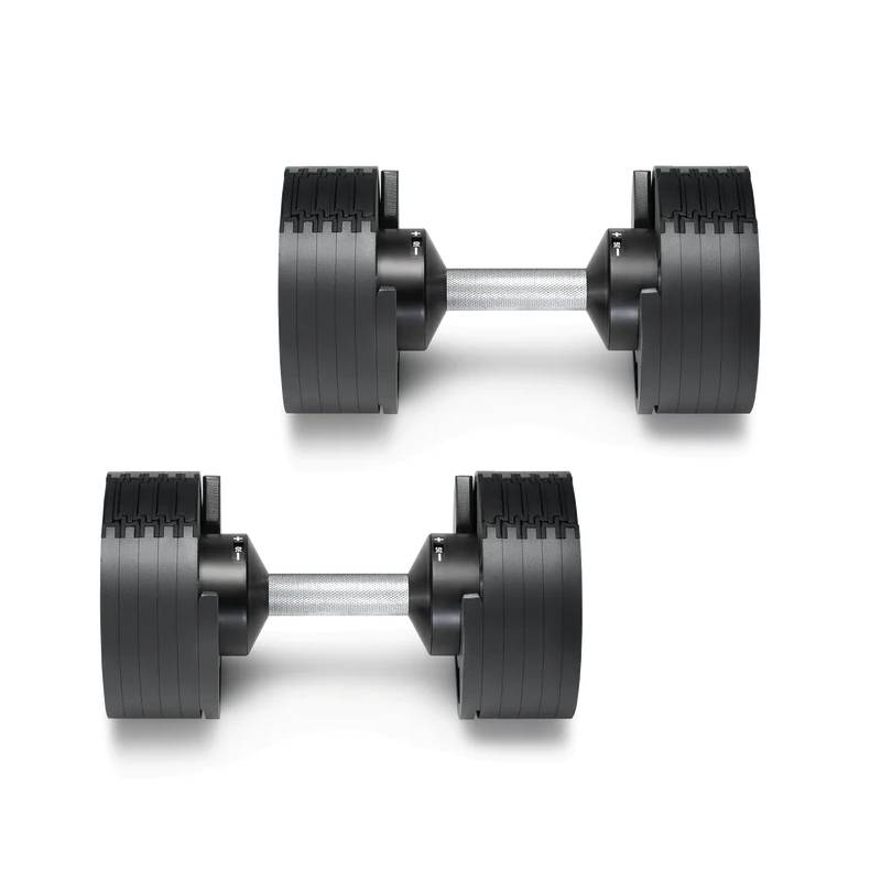 SMRTFT Nüobells 5-50lb Adjustable Dumbbell Pair - Classic Design for Home Gym, Strength Training & Weightlifting - Perfect for Small Spaces & Full-Body Workouts