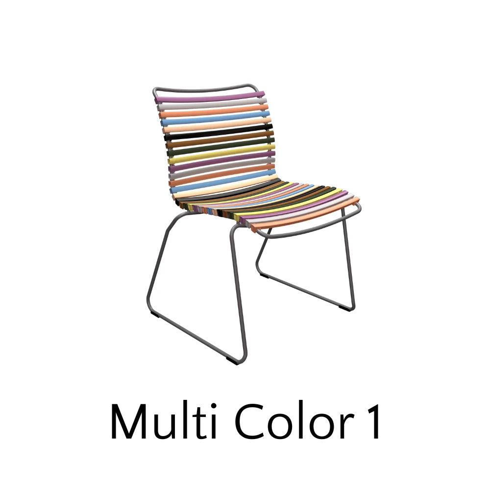 CLICK Outdoor Dining Chair - Armless Patio Chair for Backyard, Garden, Poolside & Restaurant - Weather-Resistant & Durable for Outdoor Use