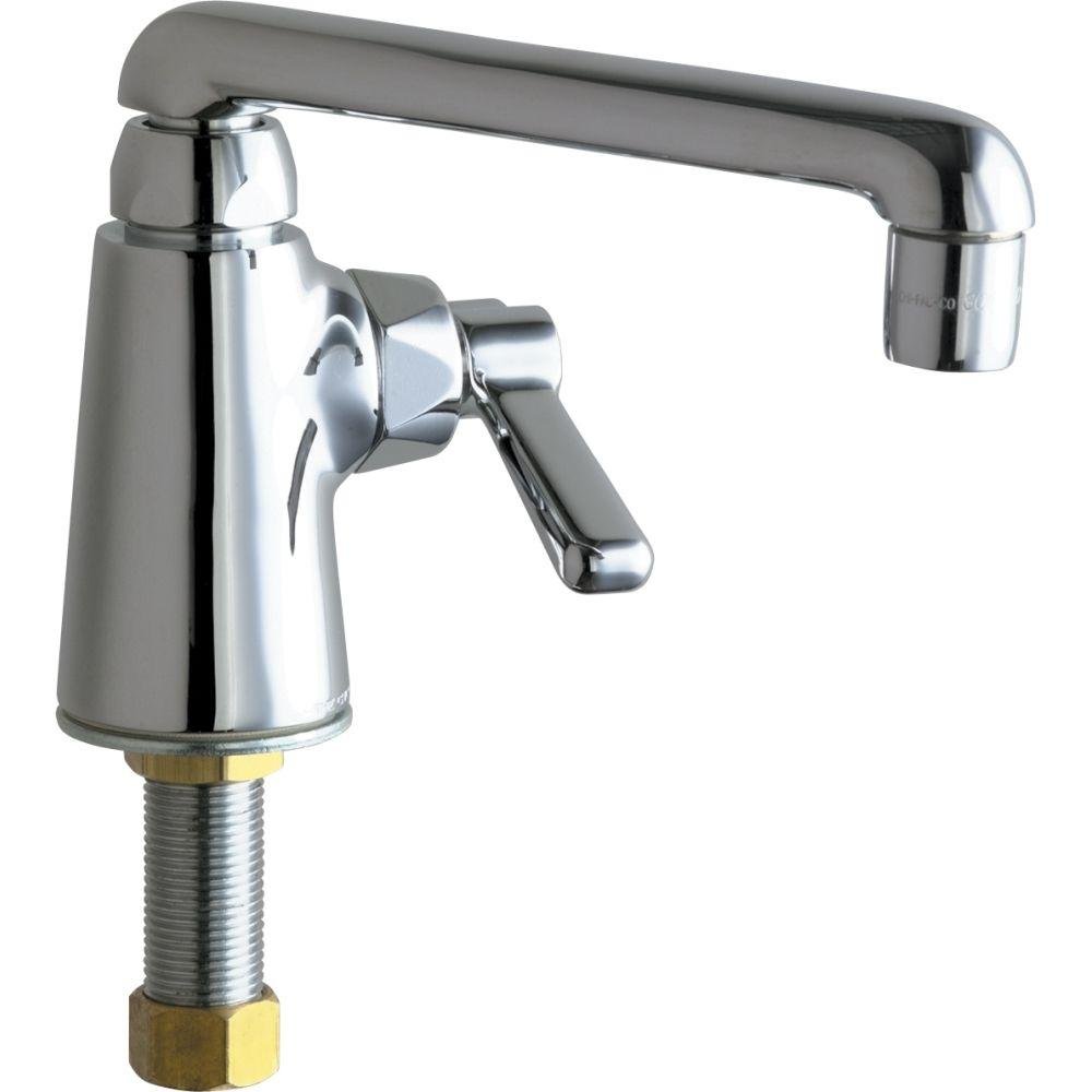 Chicago Faucet Company Single Handle Commercial Sink Faucet - Durable Stainless Steel Water Tap for Restaurant, Bar & Kitchen Use