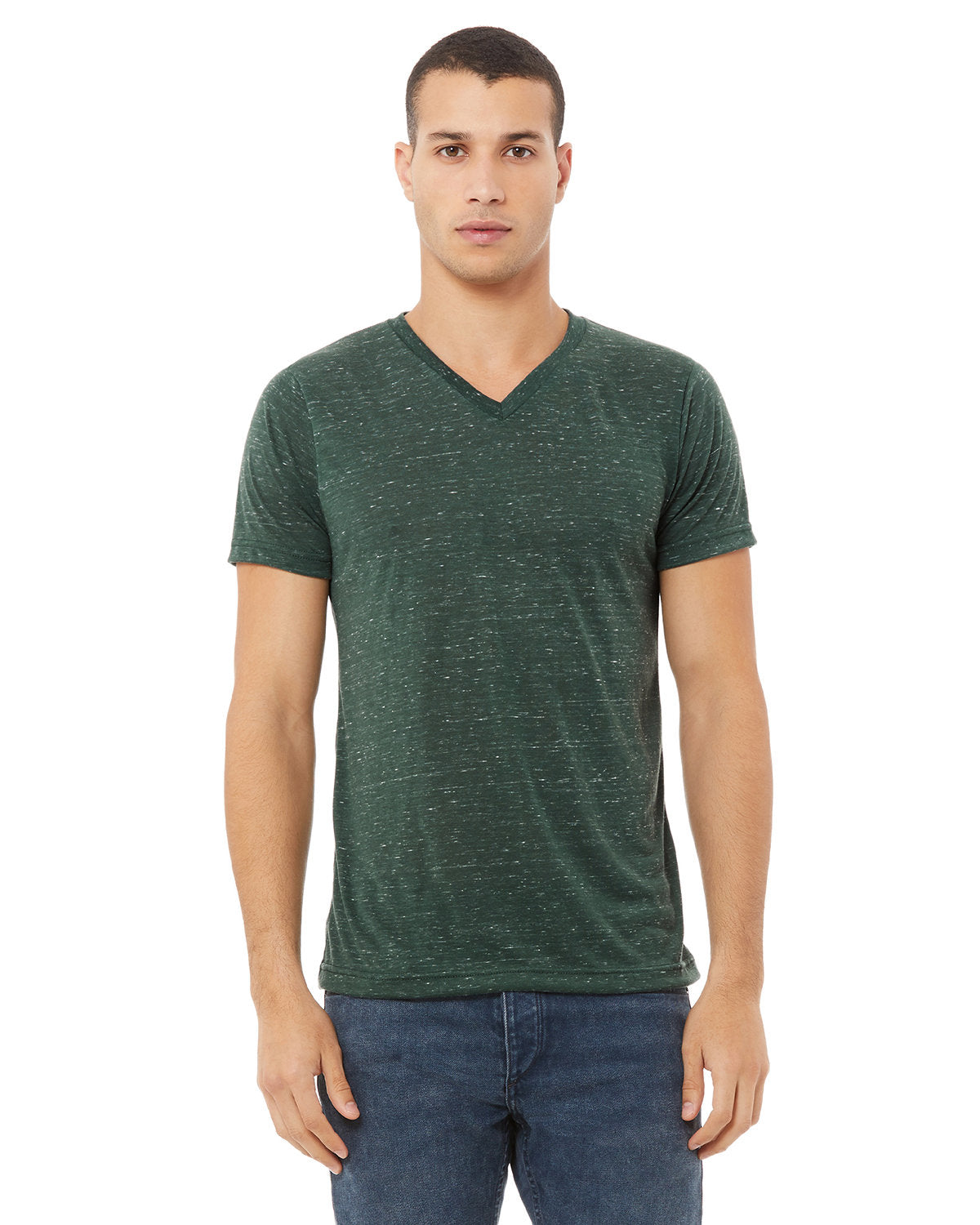 Bella + Canvas 3655C Unisex Soft Textured Jersey V-Neck T-Shirt - Comfortable Casual Wear for Men & Women - Perfect for Everyday Outfits, Gym, and Lounge