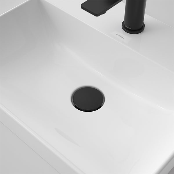 Caroma Urbane II Basin Dome Pop Up Plug & Waste - Matte Black Bathroom Sink Drain for Modern & Contemporary Homes