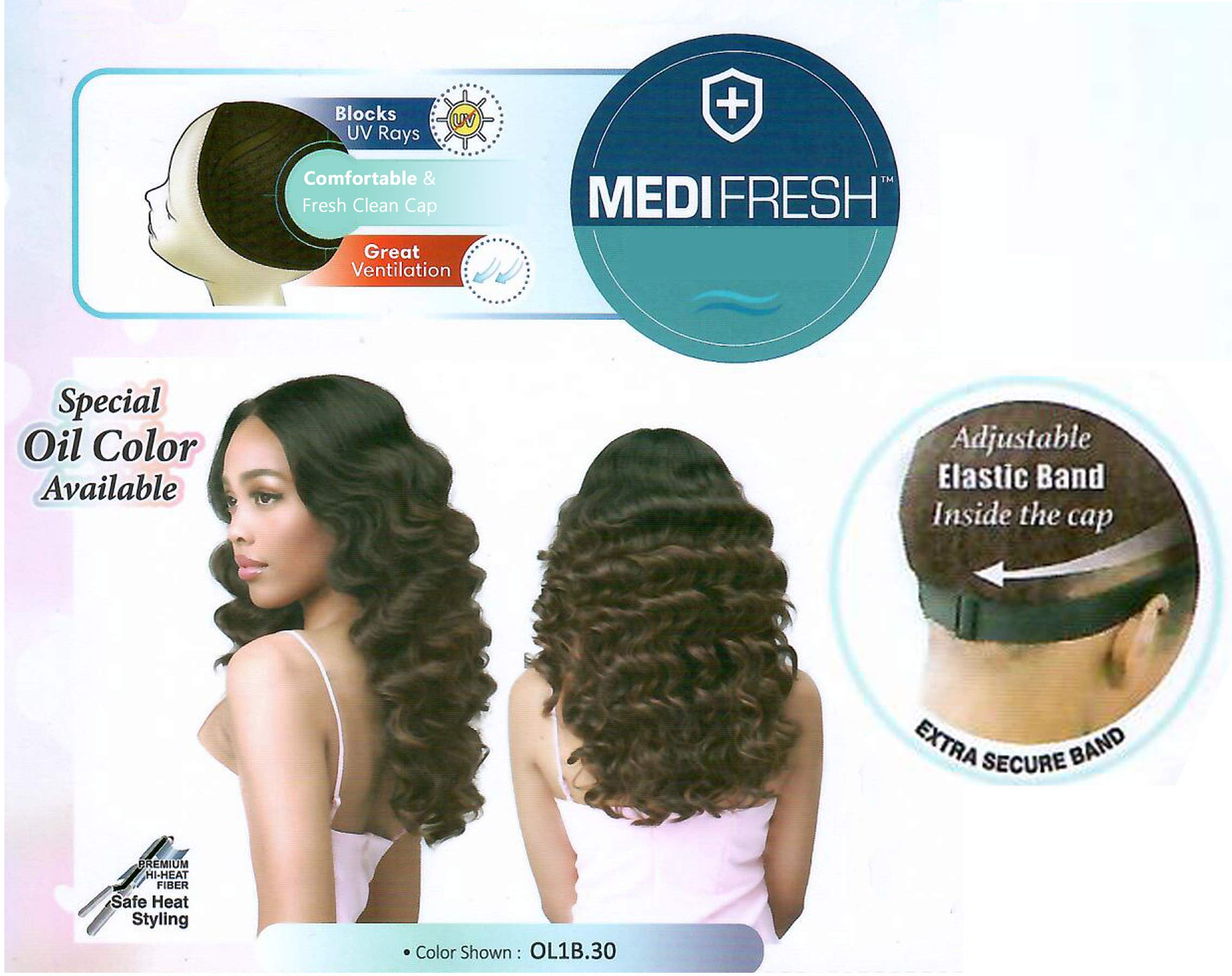 Bobbiboss 13x7 HD Lace Front Wig - Long Curly Natural Black Synthetic Hair with Baby Hair | Heat Resistant Wavy Wigs for Women (Color 1B) | Perfect for Cosplay, Daily Wear & Special Occasions