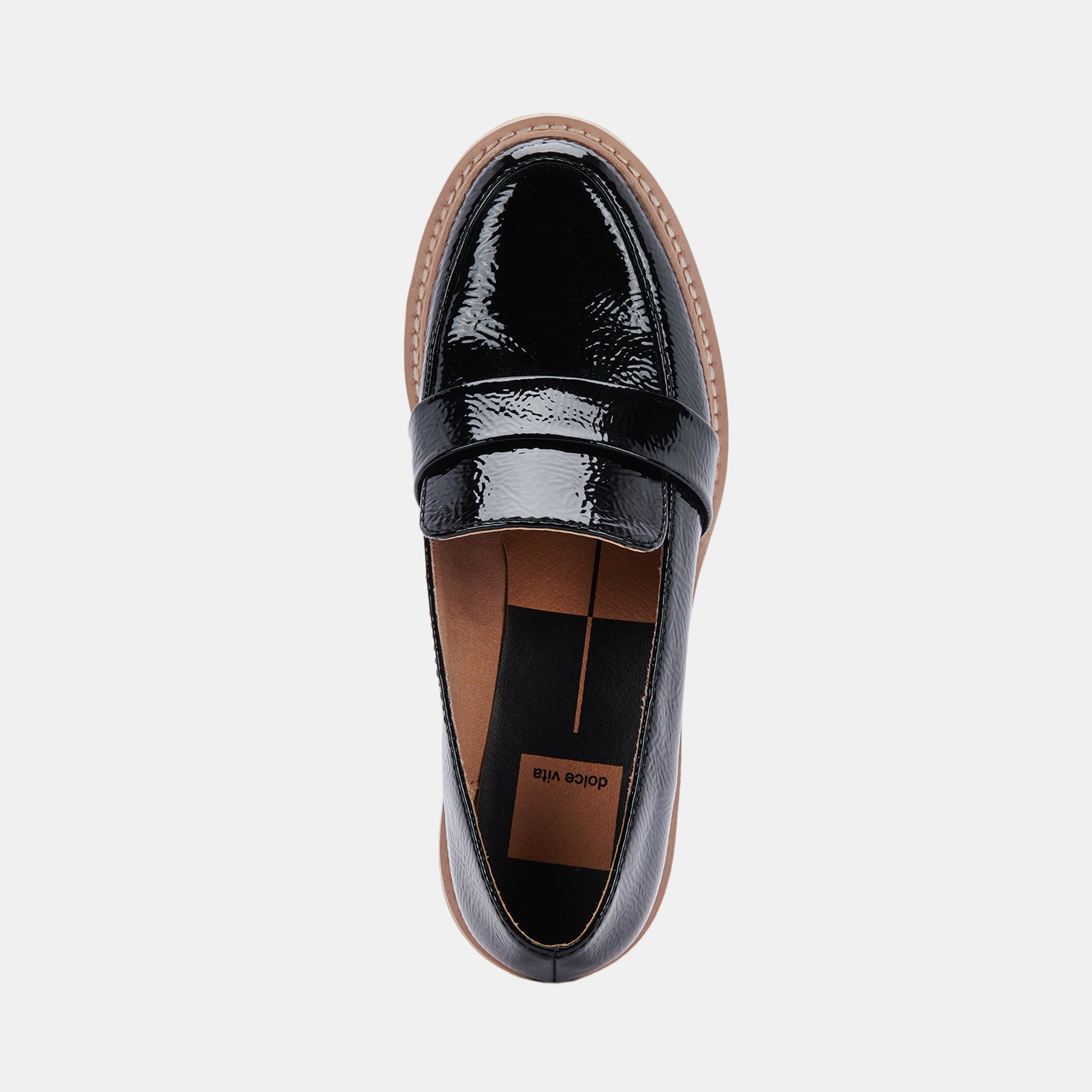 Stylish HENRI Patent Leather Loafers for Women - Black STELLA Collection by re:vita | Perfect for Office, Casual Wear & Special Occasions