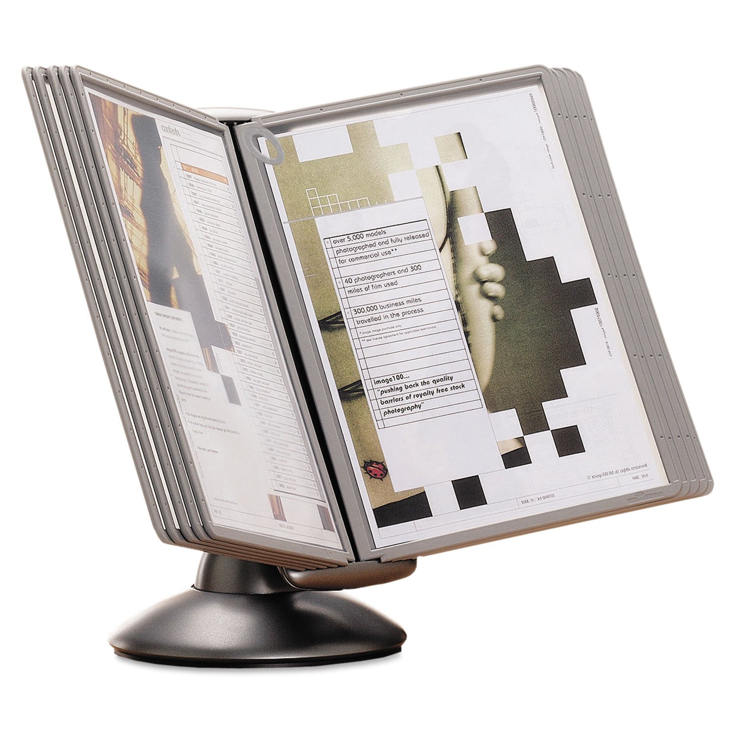 Durable 553937 Sherpa Motion Desk Reference System - 10 Panels for Office Organization | Perfect for Document Management & Workspace Efficiency