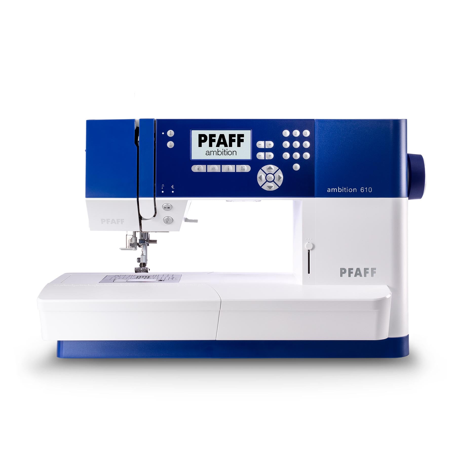 Pfaff Ambition 610 Blue Sewing Machine - Computerized Quilting & Crafting Machine for Home Use, Perfect for Dressmaking, DIY Projects & Fabric Crafts