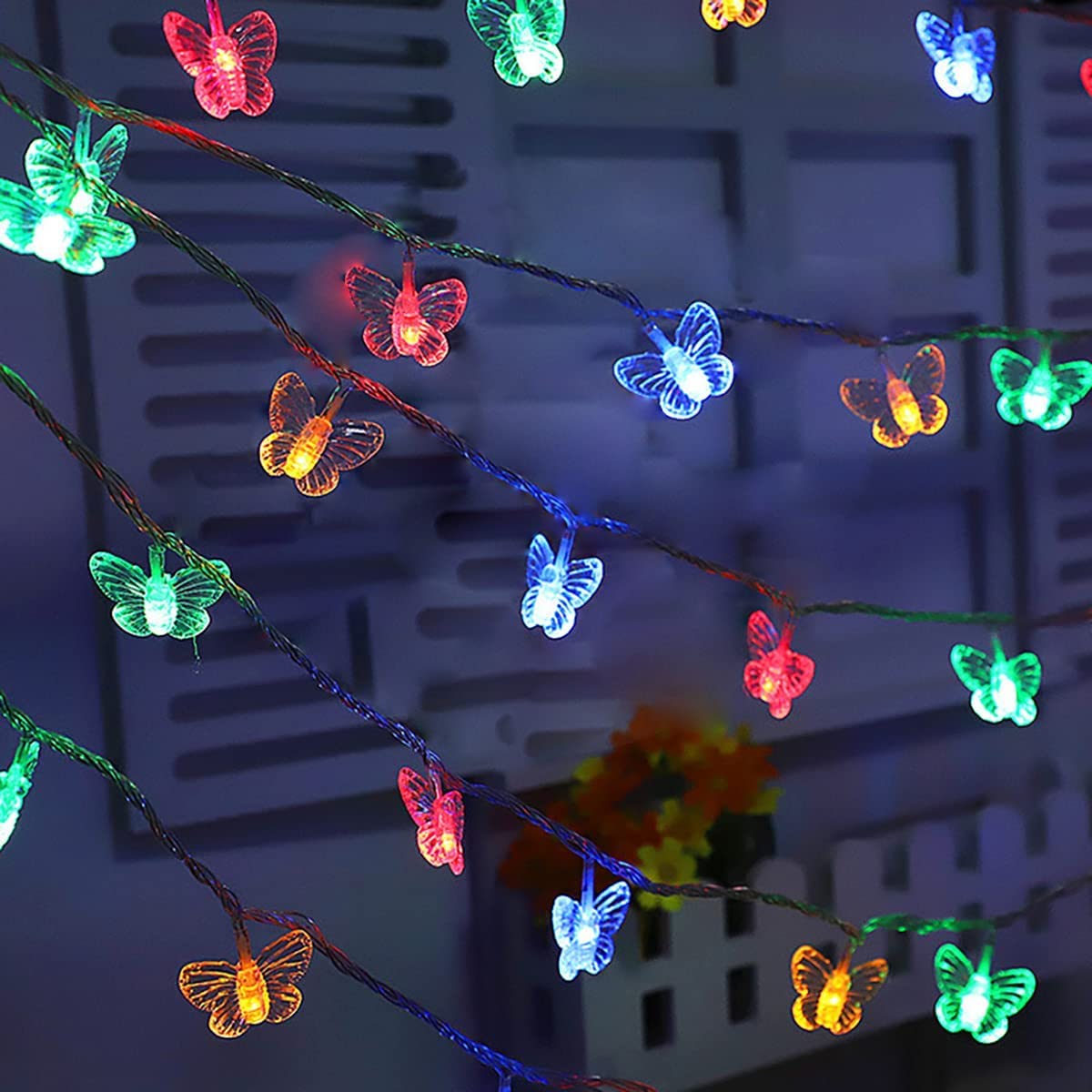 Dragonfly String Lights 10ft 20 LED Battery Powered - Retro Copper Wire Fairy Lights for Christmas Tree, Garden, Wedding, Party & Holiday Decorations - Summer Outdoor Lighting (Butterfly-2) - Perfect for Bedroom, Patio, Backyard and Special Events