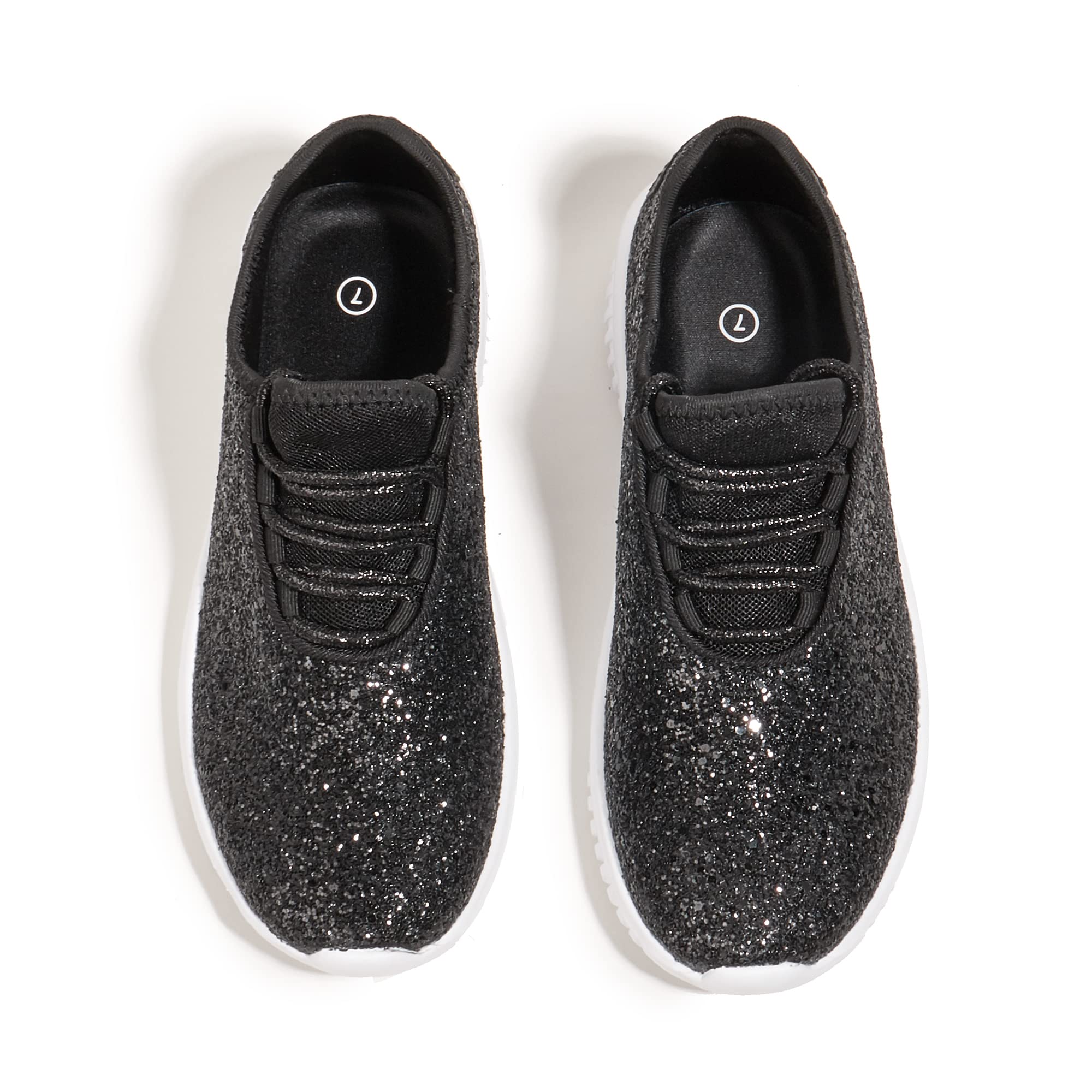 K KIP WOK Women's Fashion Glitter Slip-On Sneakers - Lightweight Running Shoes for Walking, Tennis & Casual Wear | Perfect for Gym, Workout, Travel & Everyday Use