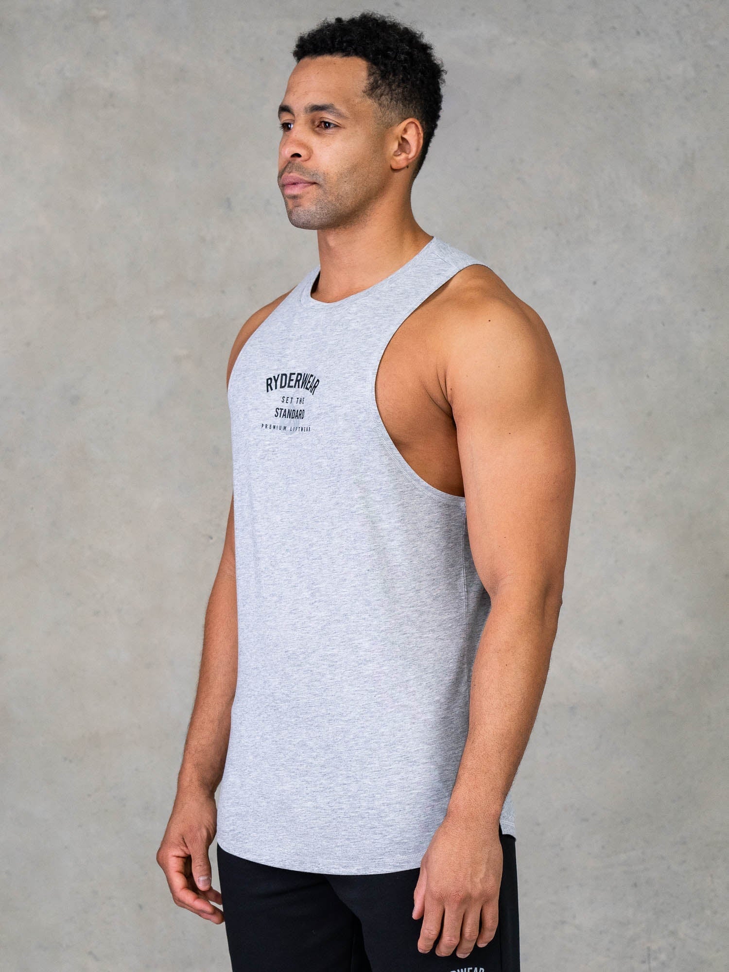 Legacy Drop Armhole Tank Top - Grey Marl | Comfortable & Stylish Women's Casual Wear for Gym, Yoga & Everyday Outfits