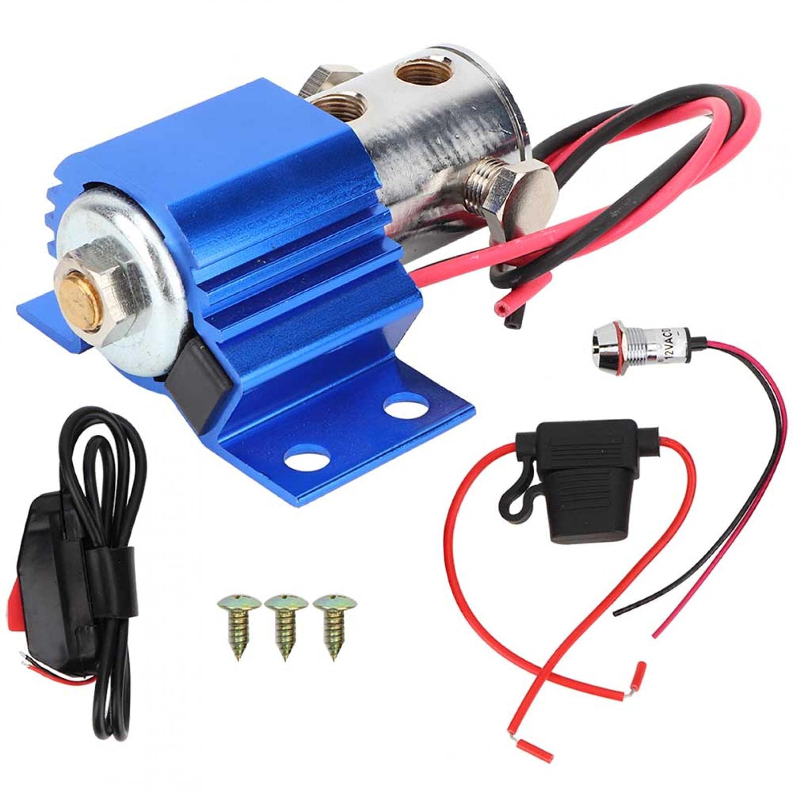 Universal Brake Line Lock Solenoid Kit - 12-16V Electric Roll Control System (Blue) - Perfect for Drag Racing, Off-Roading & Performance Vehicle Upgrades