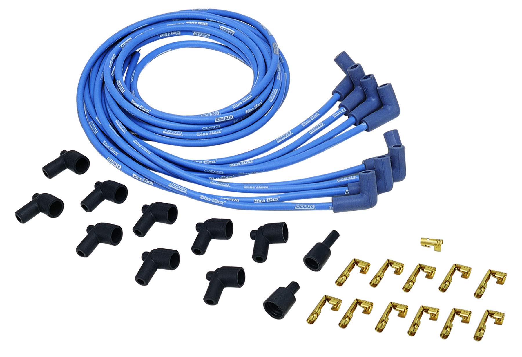 Moroso 72820 High Performance Spark Plug Wire Set - Compatible with Ford, Chevy, Dodge - Improves Engine Power & Fuel Efficiency - Perfect for Auto Repair & DIY Car Maintenance
