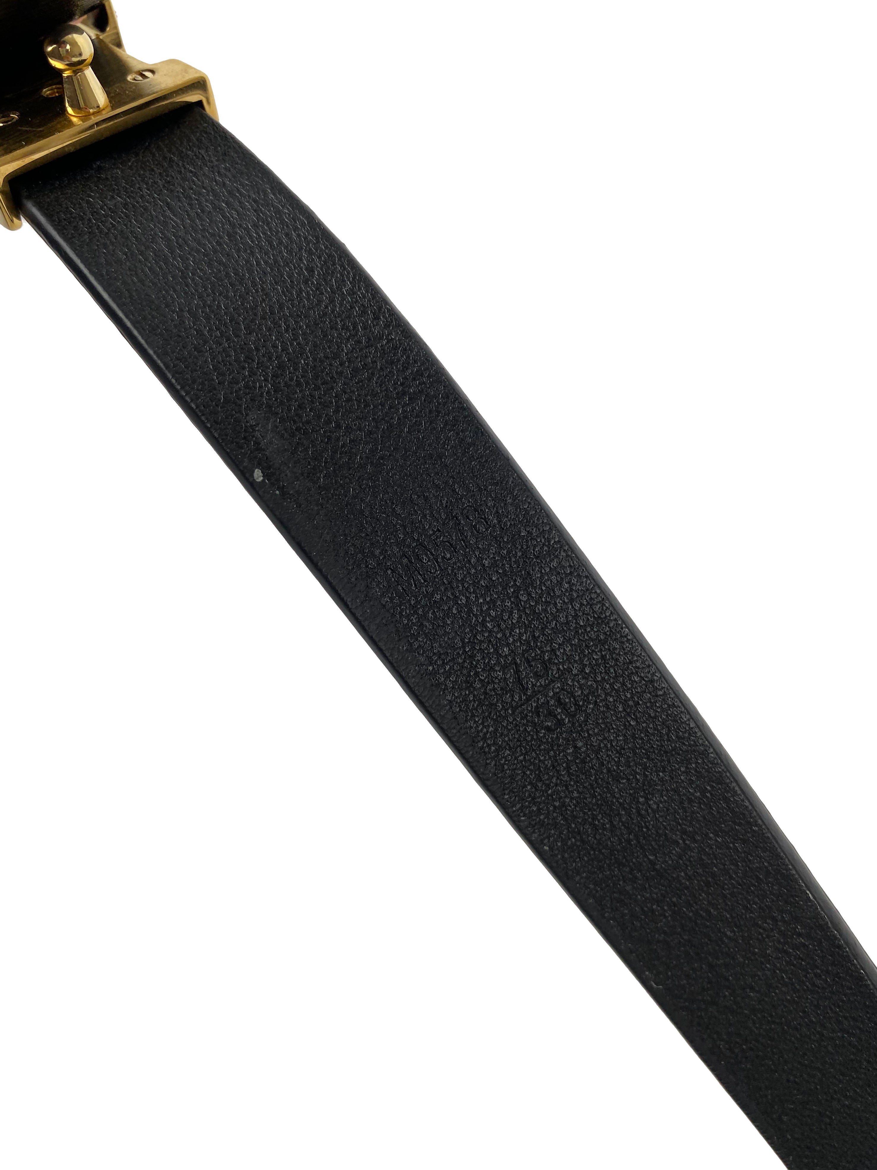 Authentic Louis Vuitton Black Initiales Reversible Belt 20mm - Size 75 | Luxury Designer Accessory for Men & Women | Perfect for Office, Date Night & Formal Occasions