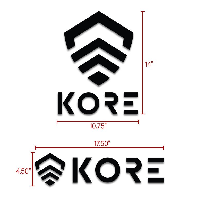 KORE Logo Decals - High-Quality Vinyl Stickers for Cars, Laptops & More | Custom Branding & Personalization