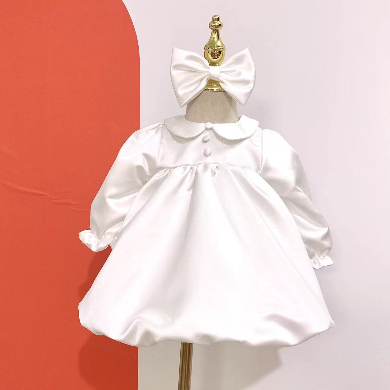 Adorable Baby Girls Christening Dress - Toddler Birthday Party Princess Gown for Baptism, First Communion & Special Occasions